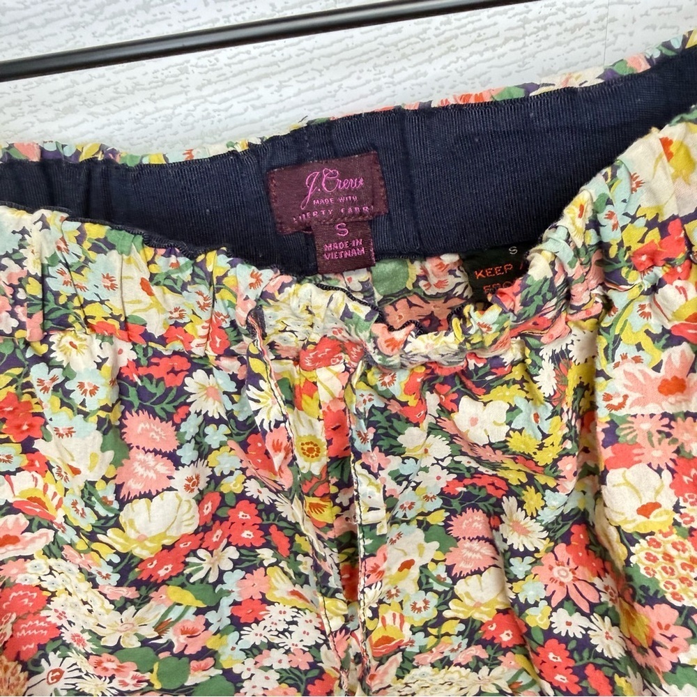 J.Crew Floral Pull-On PJ Shorts β Elastic Waist, Lightweight Cotton (Size S) - Picture 5 of 6